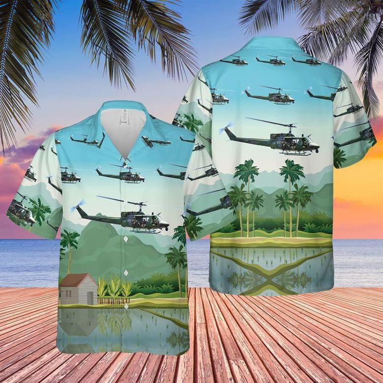 Usaf Helicopter Squadron Bell Iroquois Hawaiian Shirt Summer Gifts