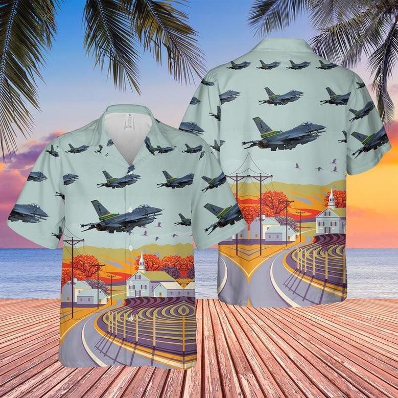 Usaf Vermont Air National Guard Fighter Squadron Fighting Falcon Hawaiian Shirt Summer Gifts