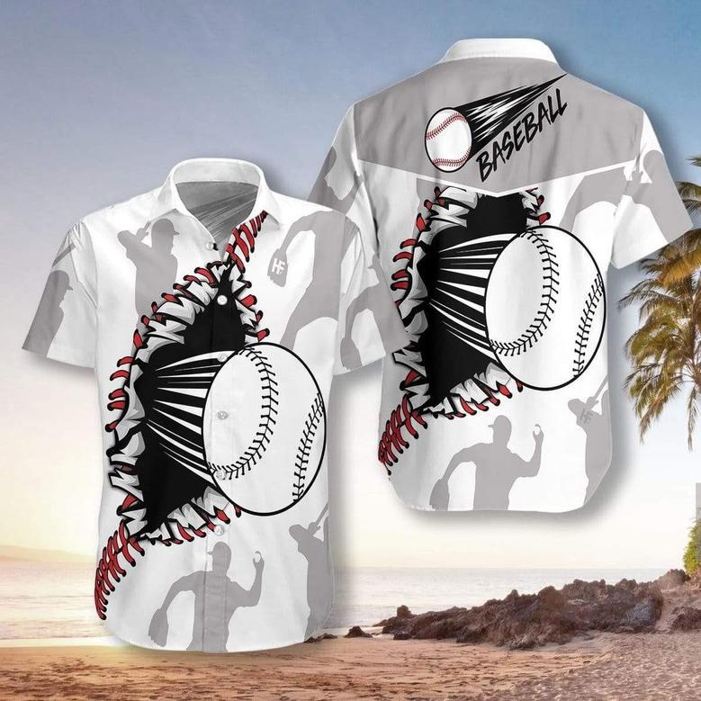 Wear Out Baseball Pattern S Unisex Hawaiian Shirt Aloha Shirt