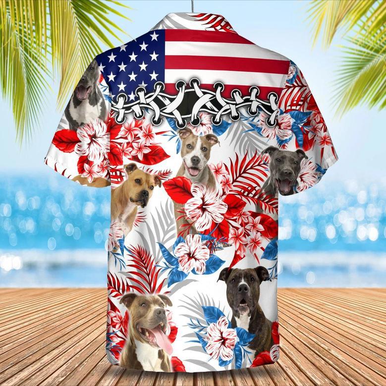 American Staffordshire Terrier Hawaiian Shirt, Summer Aloha Shirt, Men Hawaiian Shirt, Women Hawaiian Shirt Summer Gifts