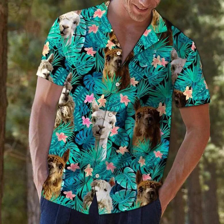 Animal Species Llama Tropical Jungle Hawaiian Shirt Summer Gifts