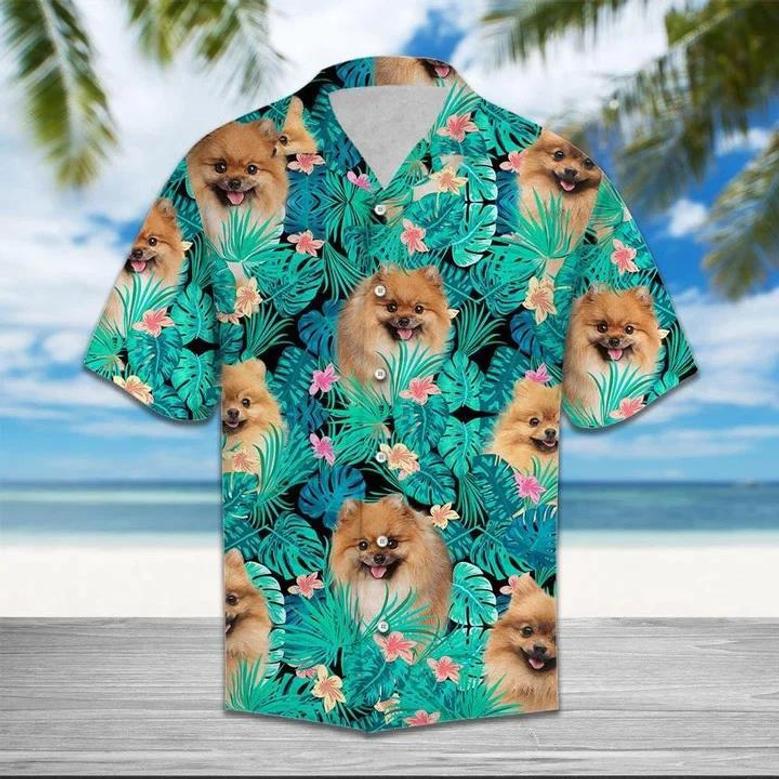 Appealing Love Of Pomeranian Tropical Jungle Hawaiian Shirt Summer Gifts