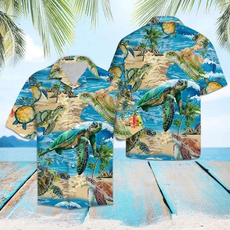 Appealing Turtle Beach Summer Vacation Pattern Hawaiian Shirt Summer Gifts