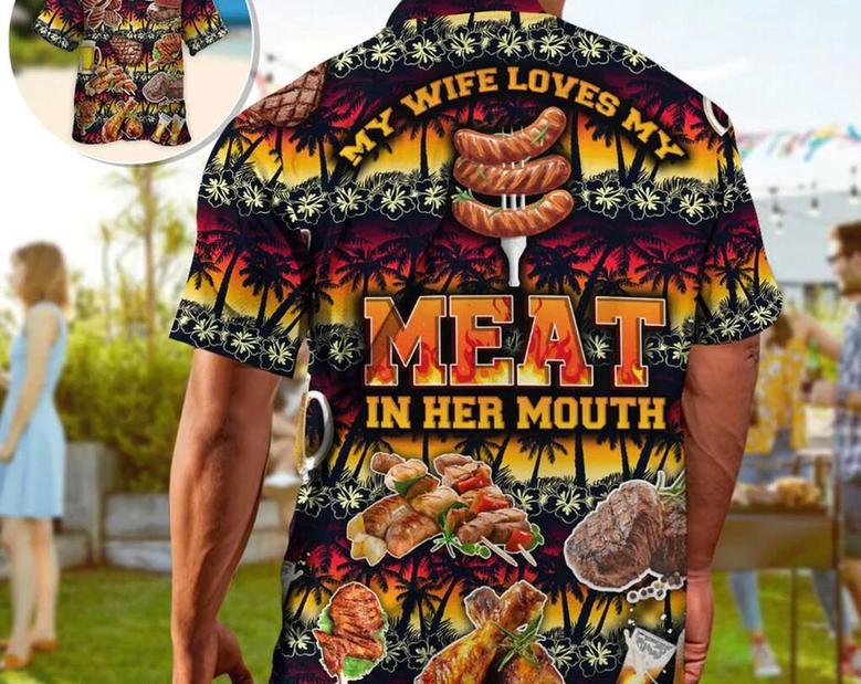 Barbecue Food Hawaiian Shirt, Vintage Hawaiian, Gifts For Bachelor Party, Hawaiian Set Gift, Motivational Hawaiian Shirt, Gift For Family. Summer Gifts