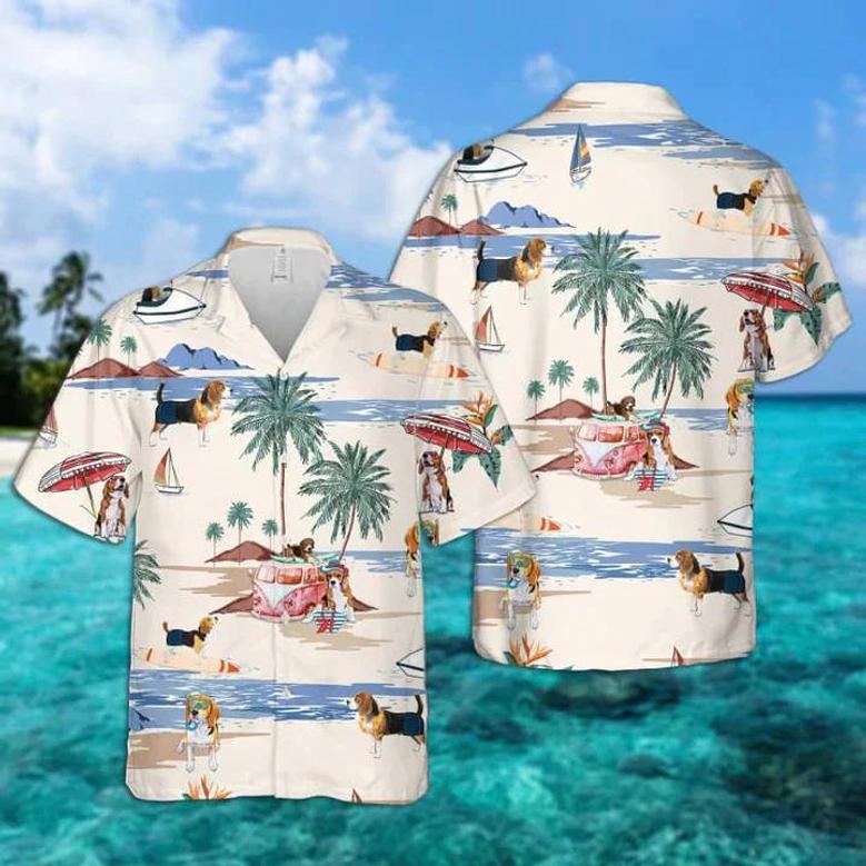 Beagle Summer Beach Hawaiian Shirt, Summer Gift, Hawaiian Shirts For Men, Aloha Beach Shirt Summer Gifts