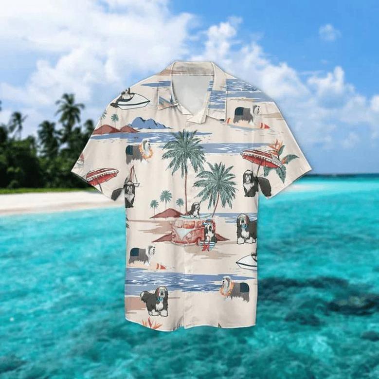 Bearded Collie Summer Beach Hawaiian Shirt, Summer Gift, Hawaiian Shirts For Men, Aloha Beach Shirt Summer Gifts