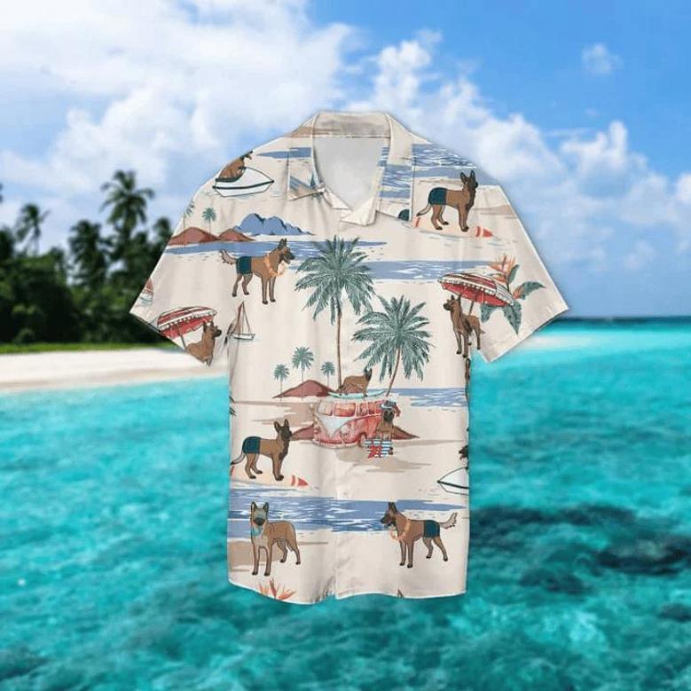 Belgian Malinois Summer Beach Hawaiian Shirt, Hawaiian Shirts For Men, Hawaiian Shirts For Men, Aloha Beach Shirt Summer Gifts