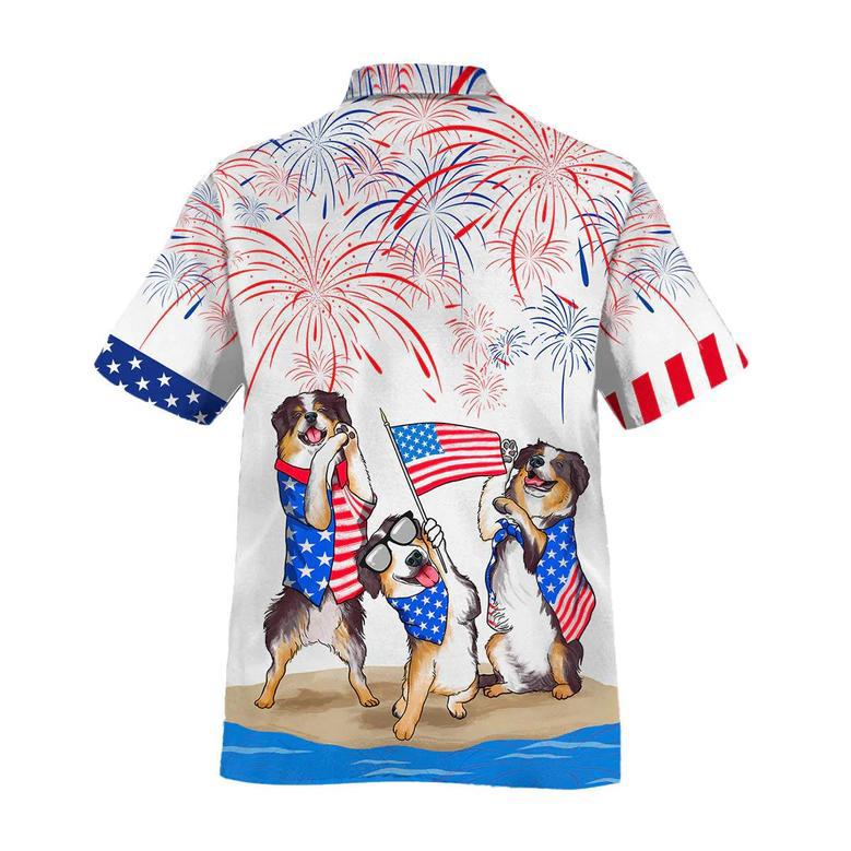 Bernese Mountain Dogs Shirts - Independence Day Is Coming, Men's Usa Patriotic Hawaiian Shirt Summer Gifts