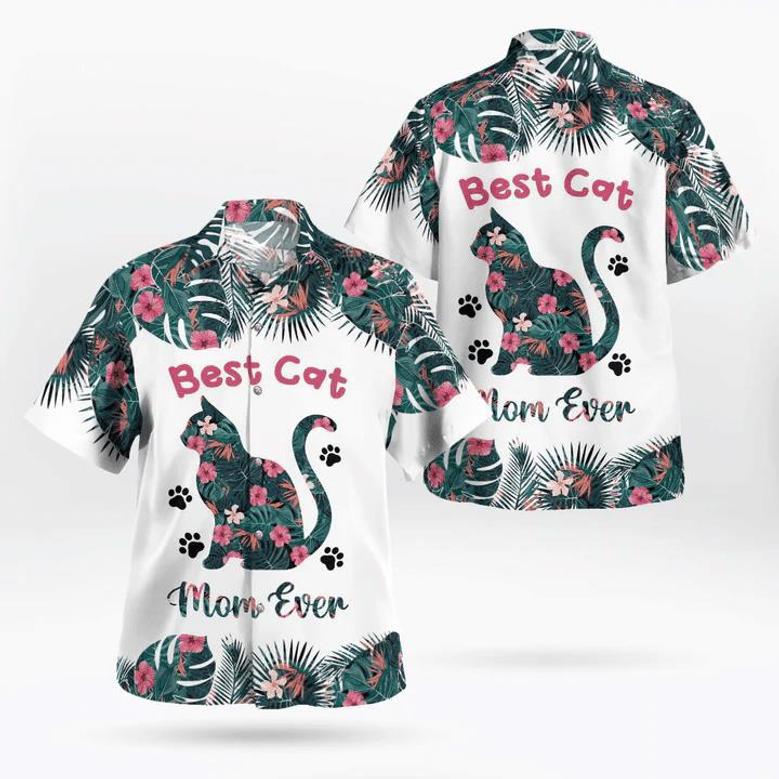 Best Cat Mom Ever Hawaiian Shirt, Mother Hawaii Shirt, Mom Shirt, Gift For Mom Summer Gifts