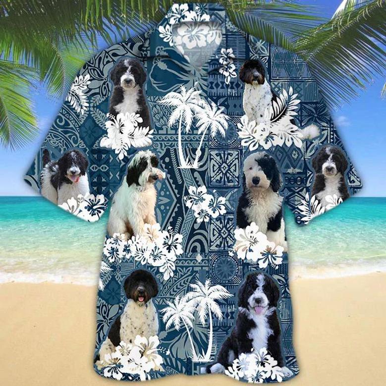 Black And White Goldendoodle Hawaiian Shirt Summer Gifts