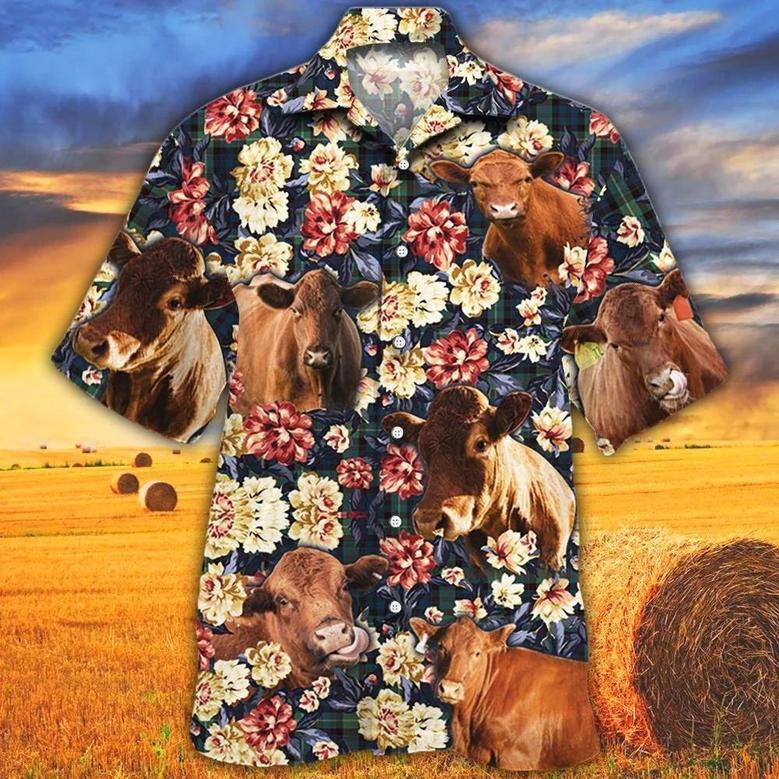 Black Angus Cattle Lovers Green Plaid Pattern Hawaiian Shirt Summer Gifts