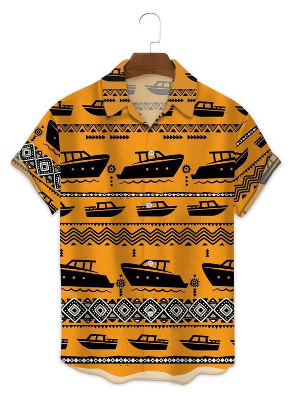 Boating Egypt Partern Hawaiian Shirt Summer Gifts