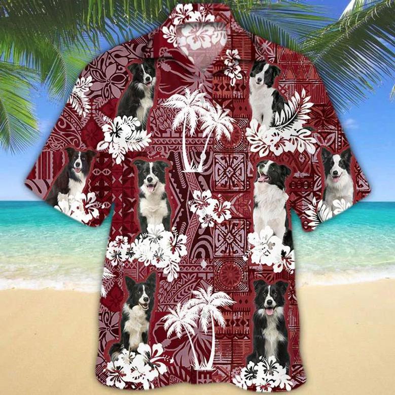 Border Collie Hawaiian Shirt, Gift For Dog Lover Shirts, Animal Summer Shirts, Hawaiian Shirt Men Summer Gifts