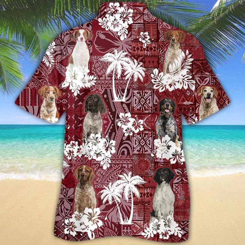 Brittany Red Hawaiian Shirt, Gift For Dog Lover Shirts, Animal Summer Shirts, Hawaiian Shirt Men Summer Gifts