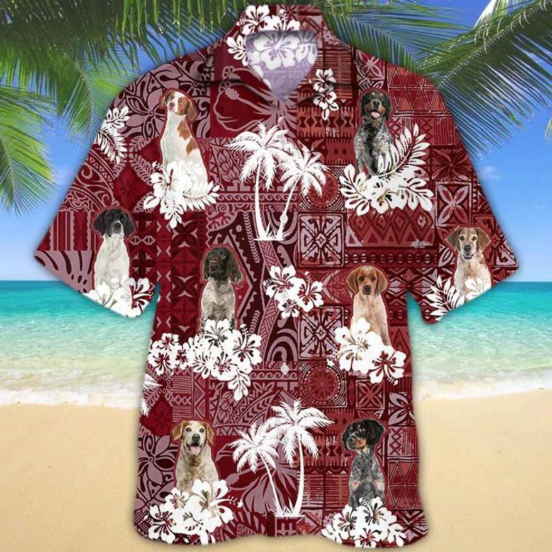 Brittany Spaniel Red Hawaiian Shirt, Gift For Dog Lover Shirts, Animal Summer Shirts, Hawaiian Shirt Men Summer Gifts