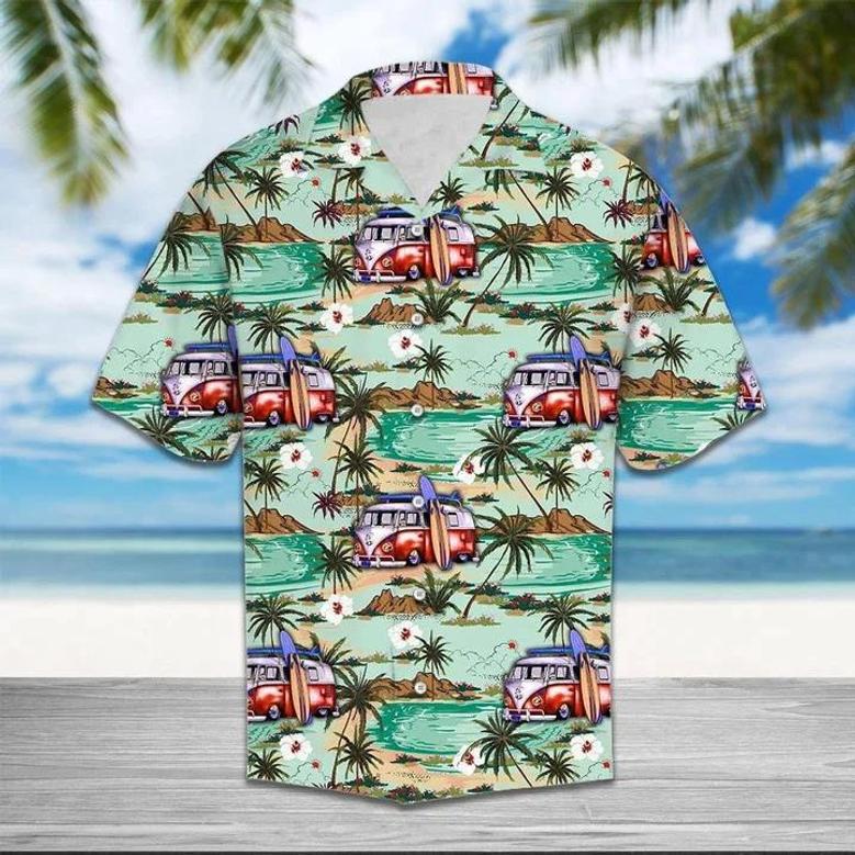 Caravan Beach Time Of Summer Design Hawaiian Shirt Summer Gifts