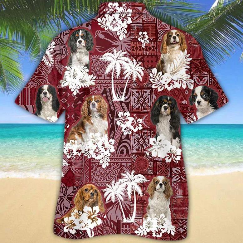 Cavalier King Charles Spaniel Red Hawaiian Shirt, Gift For Dog Lover Shirts, Animal Summer Shirts, Hawaiian Shirt Men Summer Gifts