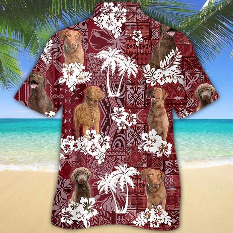 Chesapeake Bay Retriever Red Hawaiian Shirt, Gift For Dog Lover Shirts, Animal Summer Shirts, Hawaiian Shirt Men Summer Gifts