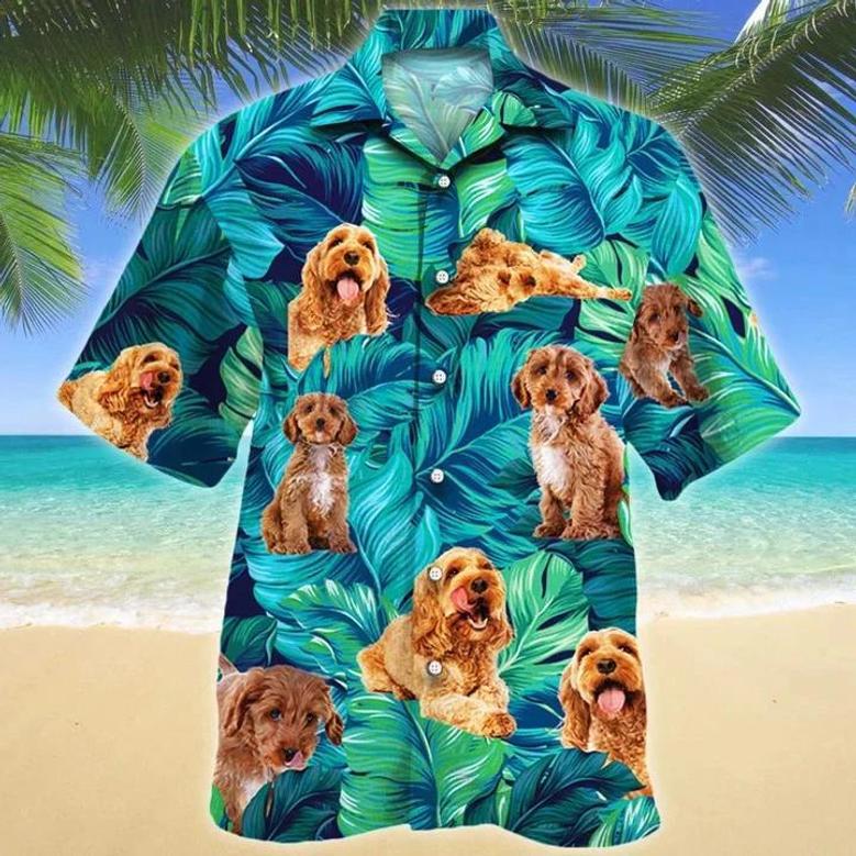 Cockapoo Dog Lovers Gift Summer Beach Palm Tree Pattern Hawaiian Shirt Summer Gifts