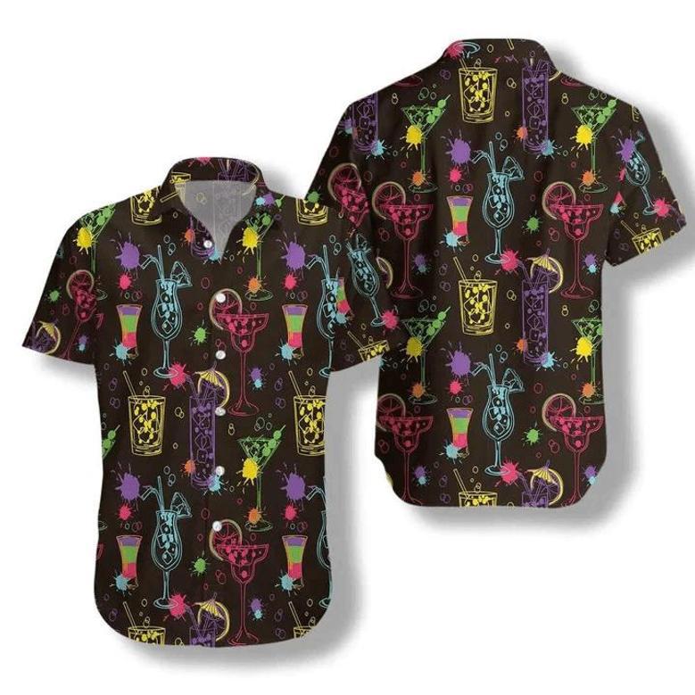 Colorful Cocktails Cool Summer Tastes Hawaiian Shirt Summer Gifts