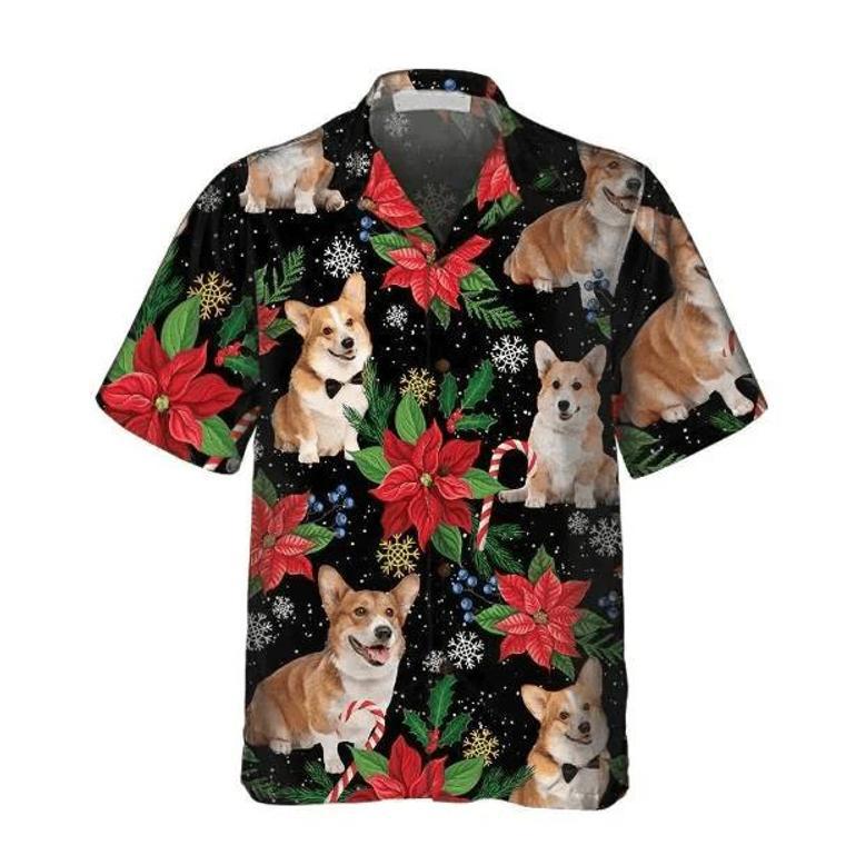 Corgi With Christmas Plants Hawaiian Shirt Gift For Dog Owners Summer Gifts