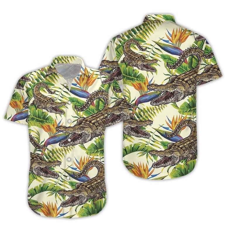 Crocodile Hawaiian Shirt, Crocodile Banana Palm Hawaii Shirt Summer Gifts