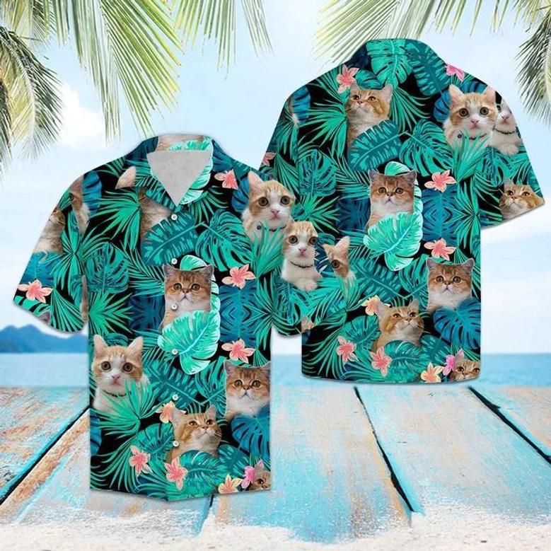 Cute Baby Munchkin Palm Leaves Summer Vacation Themed Hawaiian Shirt Summer Gifts