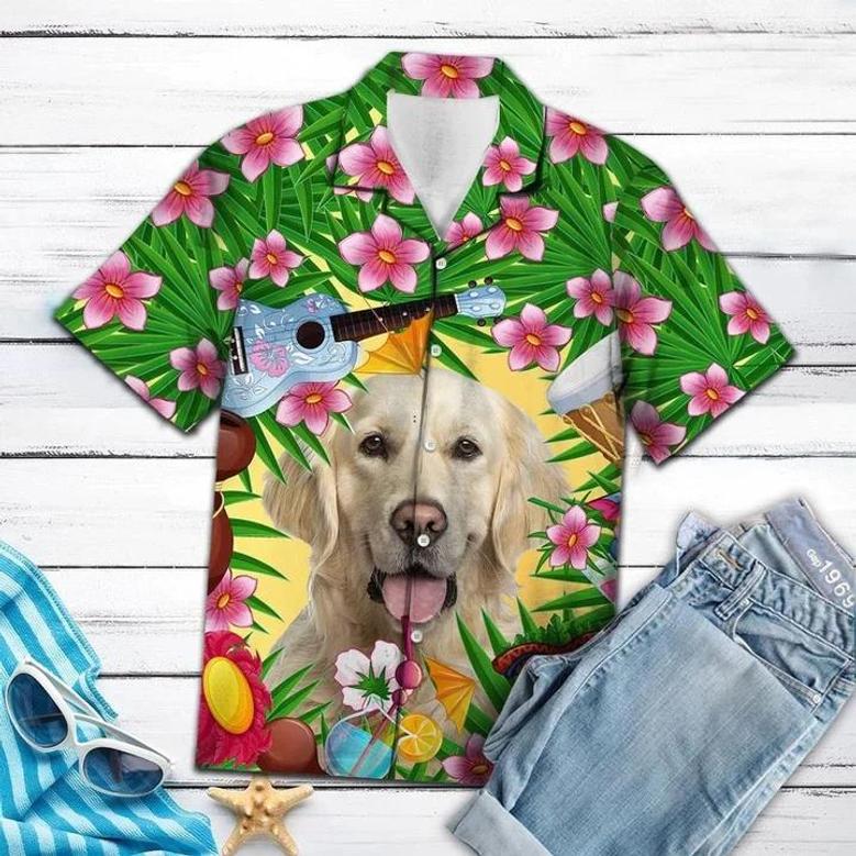 Cutest Golden Retriever Enjoy Summer Party Hawaiian Shirt, Summer Dog Hawaiian Shirt Summer Gifts