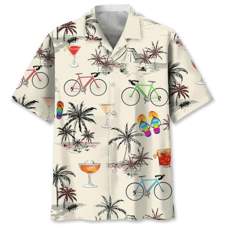 Cycling Beach Coconut Hawaiian Shirt Summer Gifts