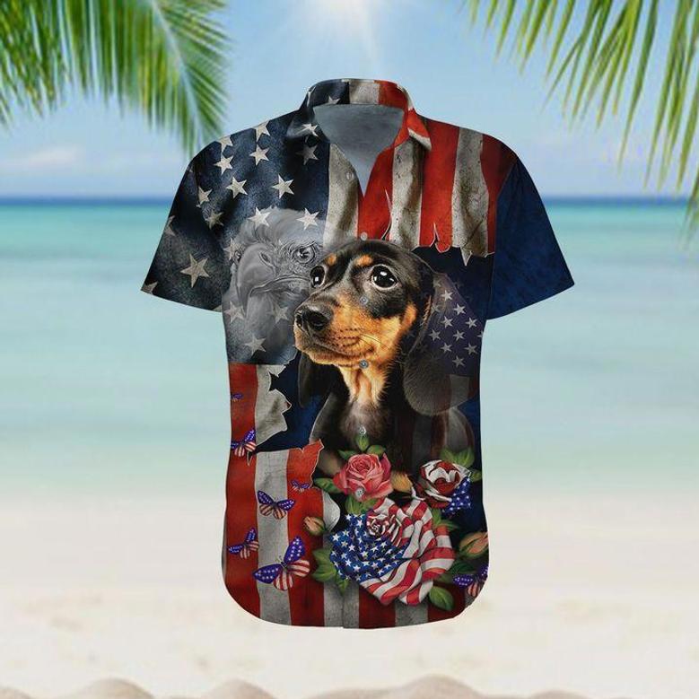 Dachshund Aloha Hawaiian Shirts, Dog Hawaiian Shirt For Men, Women Summer Gifts