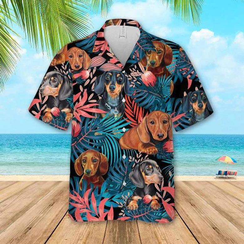 Dachshund Aloha Hawaiian Shirts, Dog Hawaiian Shirt For Men, Women Summer Gifts