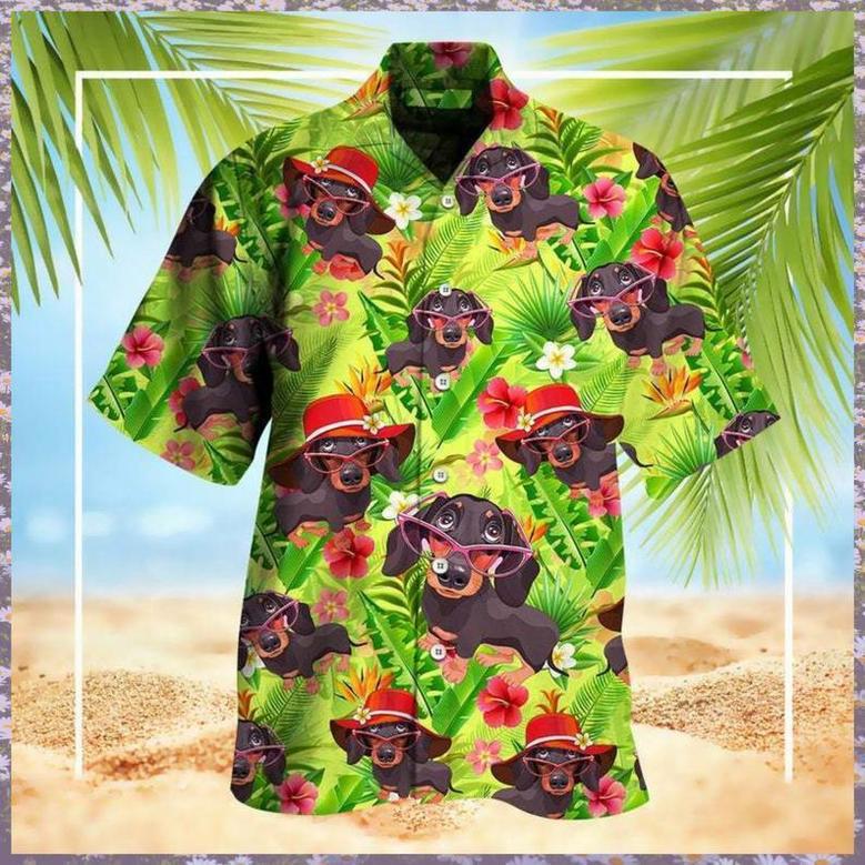 Dachshund Dog Summer Beach Aloha Hawaiian Shirts For Men & For Women Summer Gifts