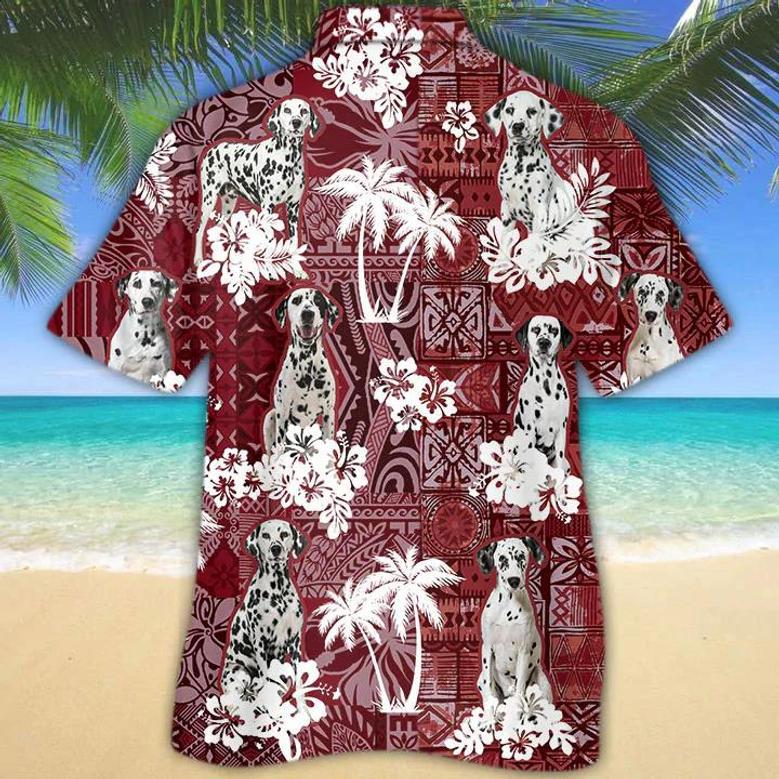 Dalmatian Red Hawaiian Shirt, Gift For Dog Lover Shirts, Animal Summer Shirts, Hawaiian Shirt Men Summer Gifts