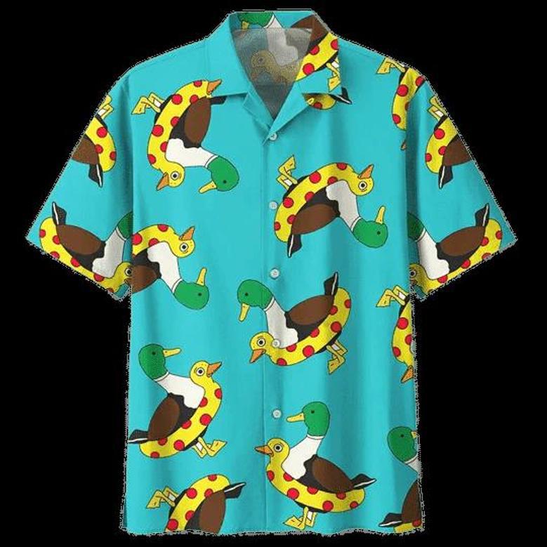 Dramatic Duck Background Hawaiian Shirt Summer Gifts