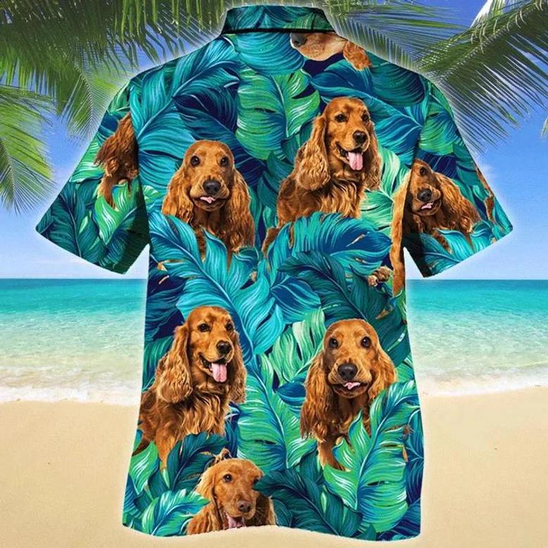 English Cocker Spaniel Dog Lovers Gift Ideal Tropical Leaves Hawaiian Shirt Summer Gifts