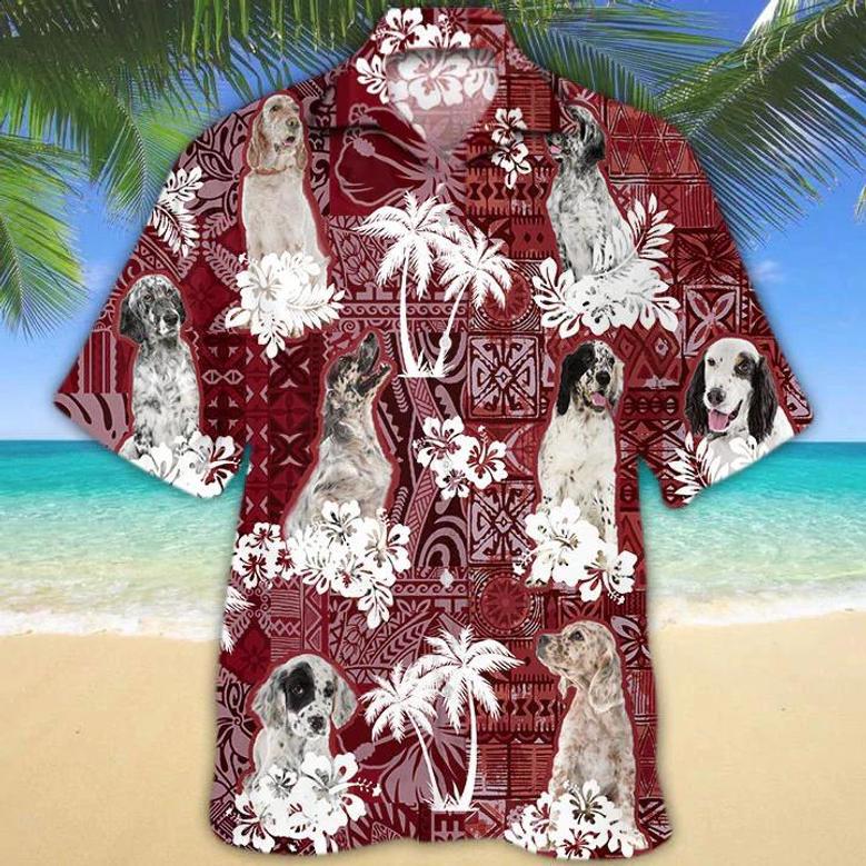 English Setter 2 Red Hawaiian Shirt, Gift For Dog Lover Shirts, Animal Summer Shirts Summer Gifts