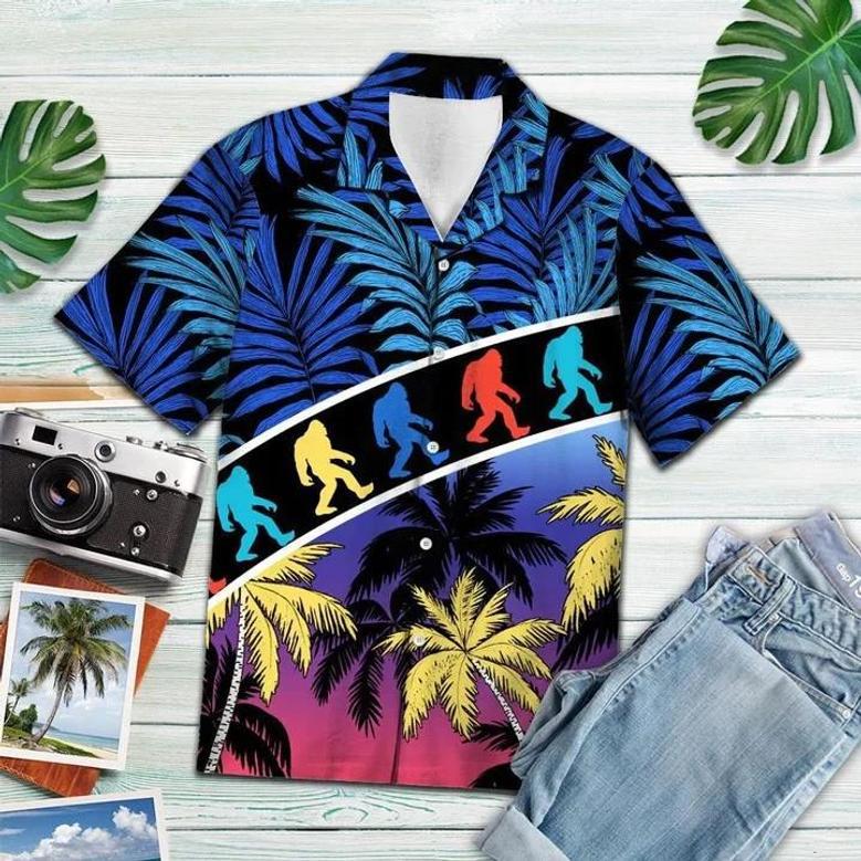 Enjoy The Vacation Tropical Coconut Palm Bigfoot Hawaiian Shirt For Men, Women Summer Gifts