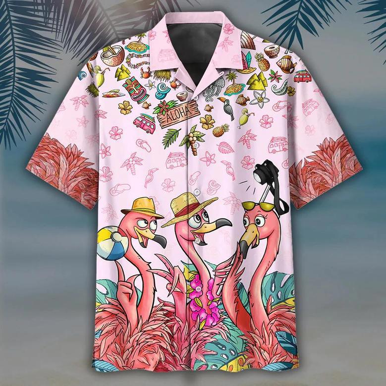 Flamingo Hawaiian Shirt, Summer Hawaiian Shirt For Men And Women Summer Gifts