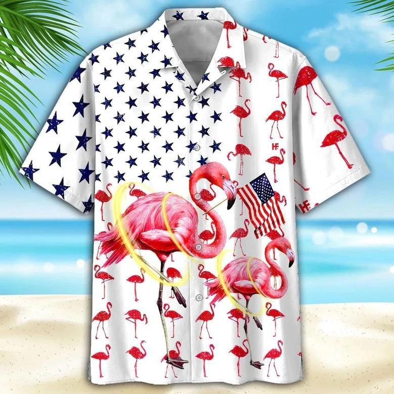 Flamingo Of July Hawaiian Shirt - Independence Day Is Coming, Hawaiian Shirt For Men Summer Gifts