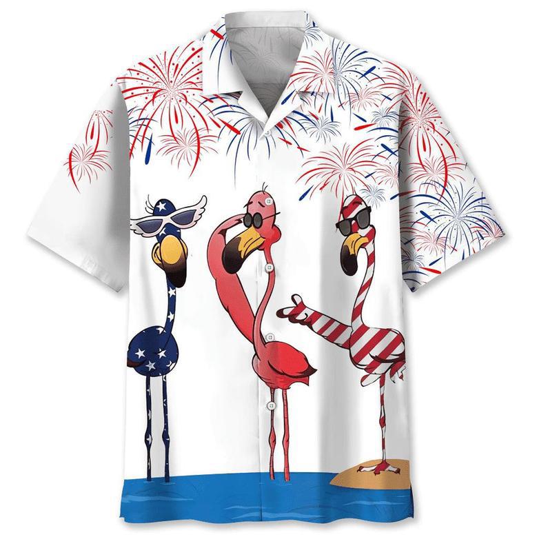 Flamingo Usa Funny Hawaiian Shirt Summer Gifts