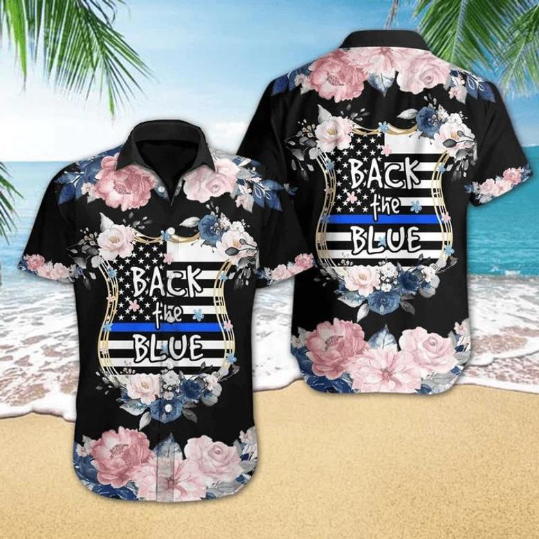 Flower Blossoming Back The Blue Design Hawaiian Shirt Summer Gifts