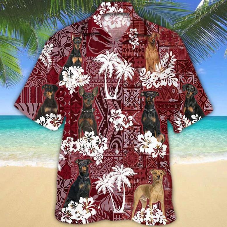 German Pinscher Red Hawaiian Shirt, Gift For Dog Lover Shirts, Animal Summer Shirts Summer Gifts