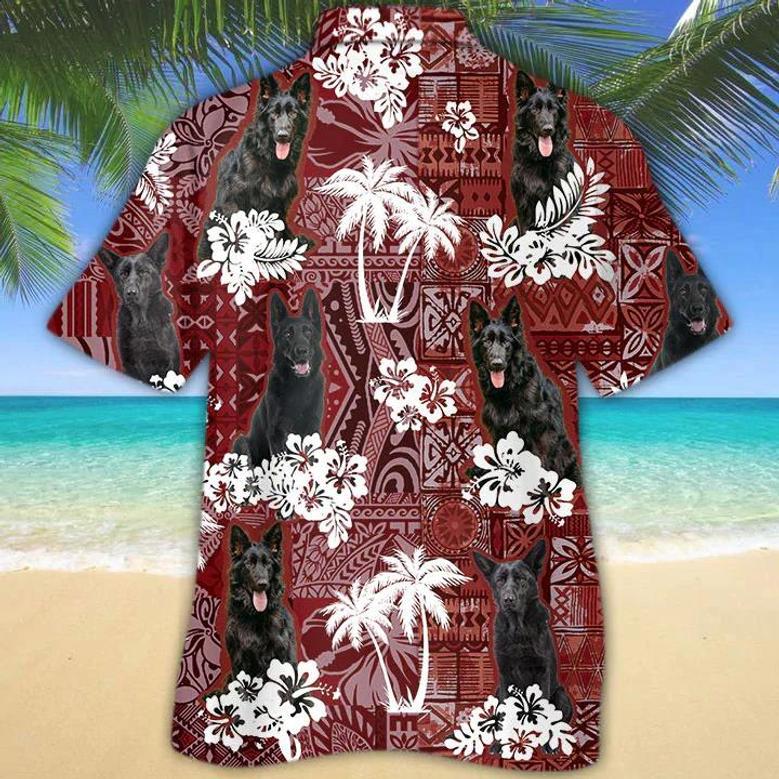 German Shepherd Red Hawaiian Shirt, Gift For Dog Lover Shirts, Animal Summer Shirts Summer Gifts