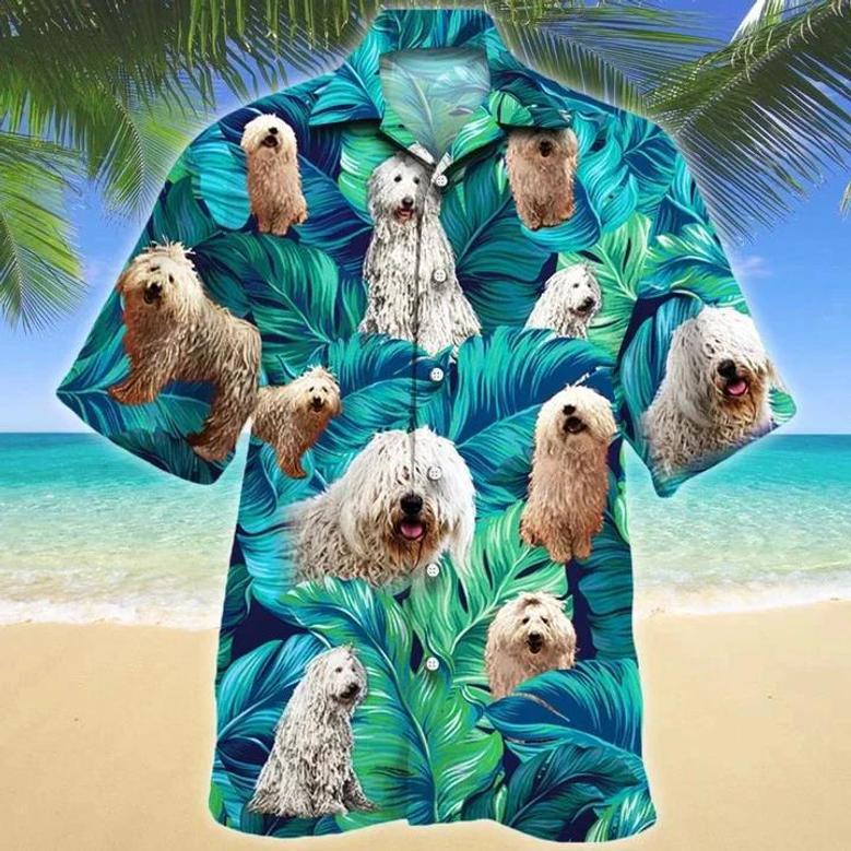 Gift For Komondor Dog Lovers Summer Beach Palm Tree Pattern Hawaiian Shirt Summer Gifts