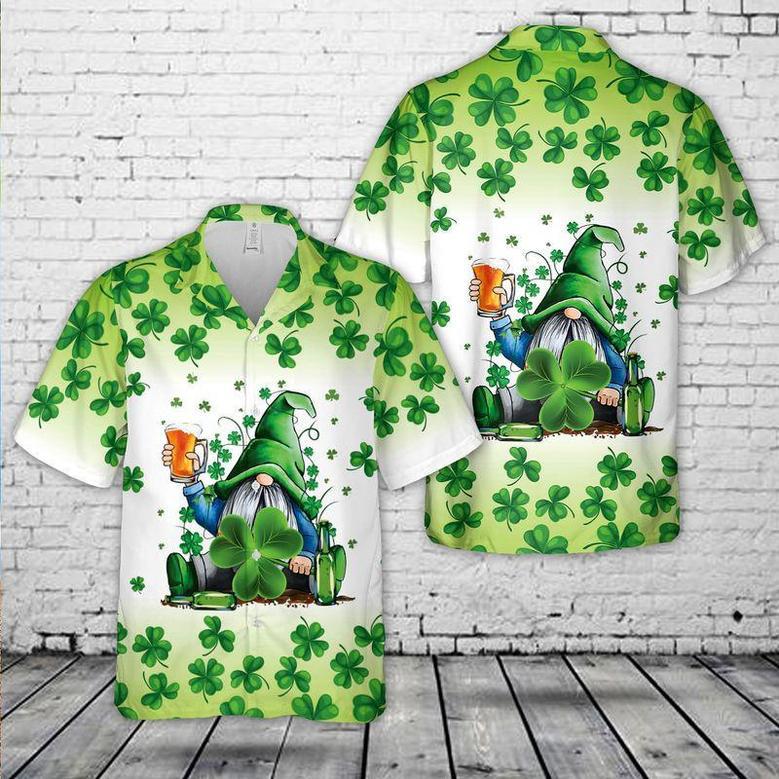 Gnomies Beer St. Patrick's Day Hawaiian Shirt, Irish Day Hawaiian Shirt, Men Hawaiian Shirt, Patrick's Shirt Summer Gifts