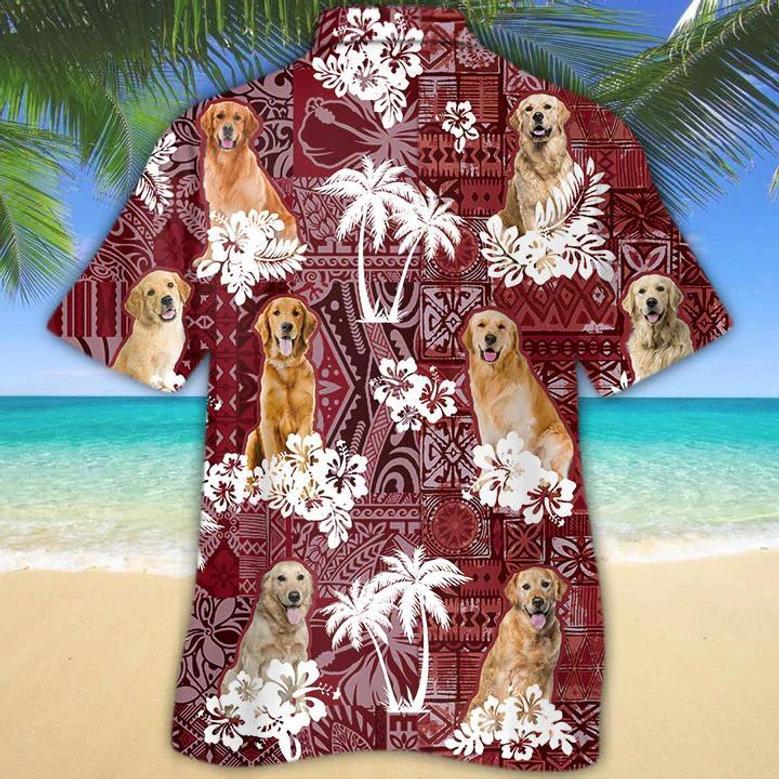 Golden Retriever Hawaiian Shirt, Gift For Dog Lover Shirts, Men's Hawaiian Shirt Summer Gifts