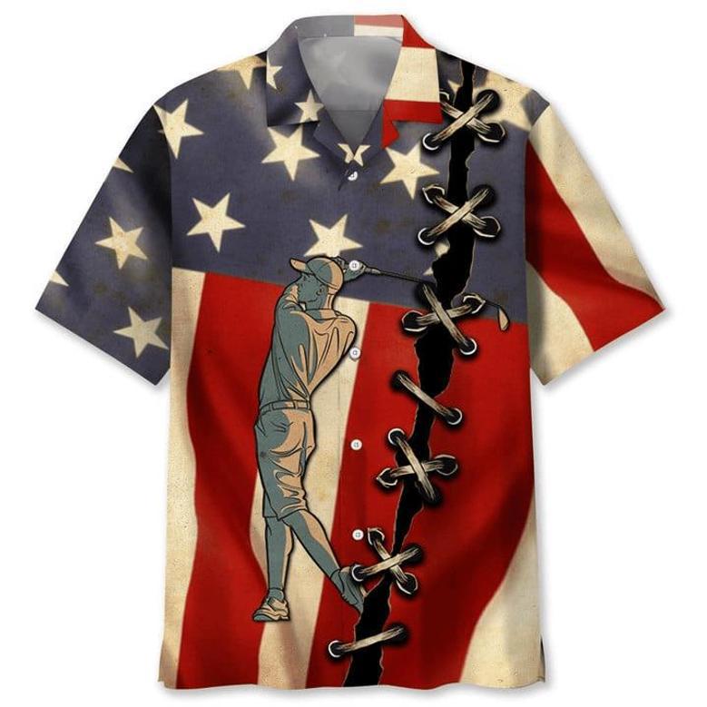 Golf America Flag Hawaiian Shirt Summer Gifts