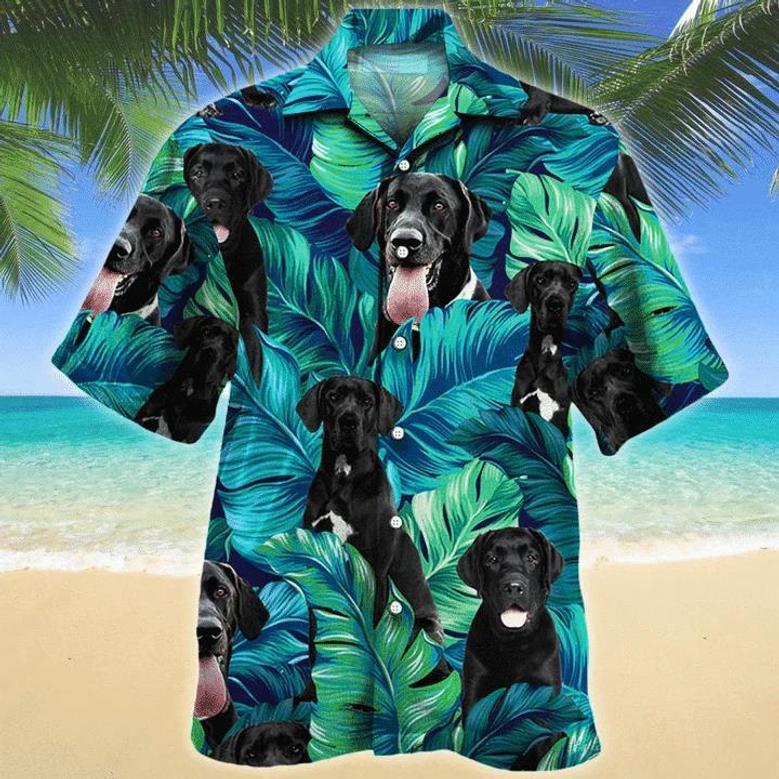 Great Dane Hawaiian Shirt, Dog Lover Hawaiian Shirts For Men - Summer Button Down Mens Hawaiian Shirts Short Sleeve Summer Gifts