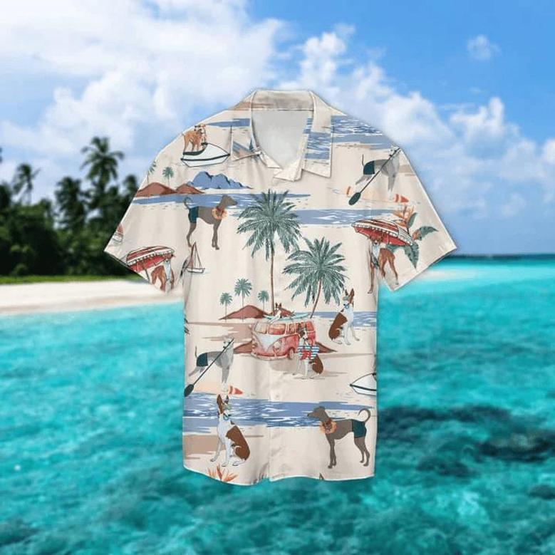 Greyhound Summer Beach Hawaiian Shirt, Hawaiian Shirts For Men Short Sleeve Aloha Beach Shirt Summer Gifts