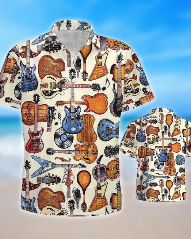 Guitar - Guitar Bling Hawaiian Shirt, Summer Gift, Hawaiian Shirts For Men, Aloha Beach Shirt Summer Gifts